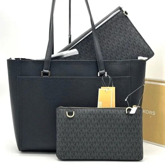 65% OFF NWT Michael Kors Maisie 3-In-1 Tote Pebbled Leather LRG Tote MSRP $678 - Picture 3 of 12